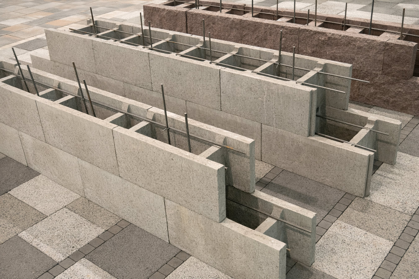 Foundation block wall installation in Folsom, CA